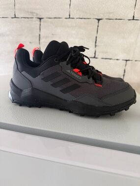 adidas men Black Sneakers with Red Accents hiking Terrex